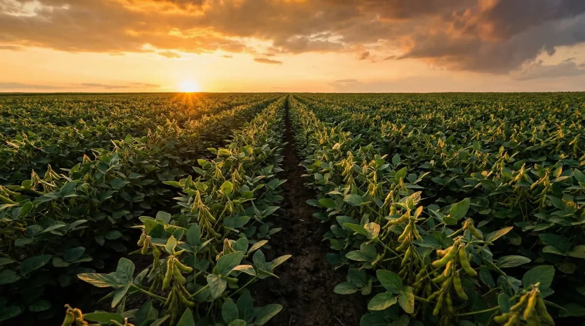 Soybeans field